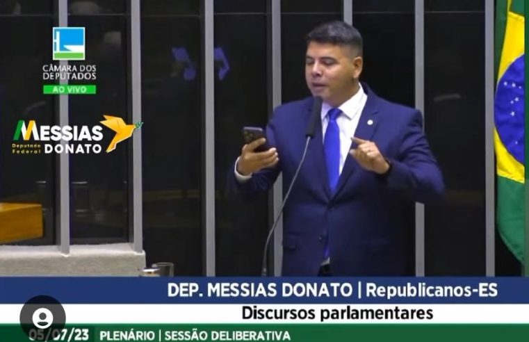 Messias Donato, Deputado Federal pelo Espírito Santo, defendeu no Congresso Nacional, em plenário, o Pastor André Valadão e afirmou em alta voz que o cristianismo nunca será calado