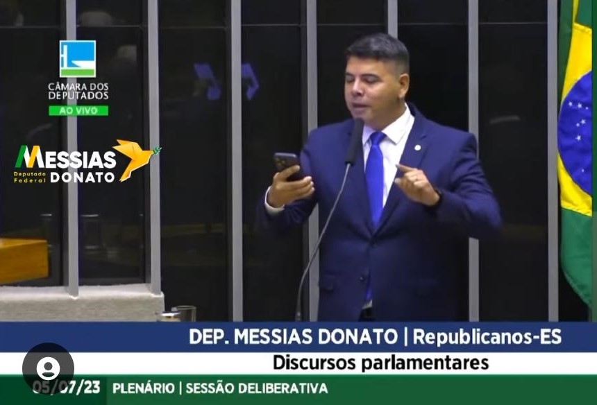 Messias Donato, Deputado Federal pelo Espírito Santo, defendeu no Congresso Nacional, em plenário, o Pastor André Valadão e afirmou em alta voz que o cristianismo nunca será calado