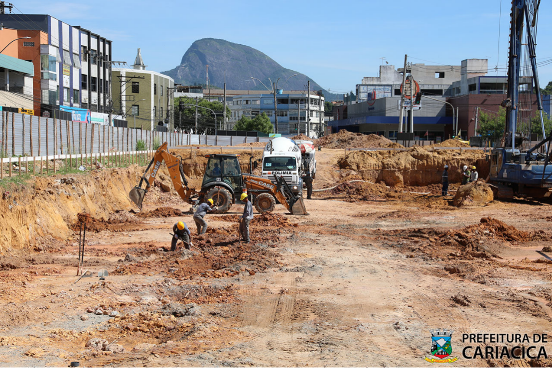 Construção do Mercado Municipal de Cariacica ES, já está com 20% das obras concluídas