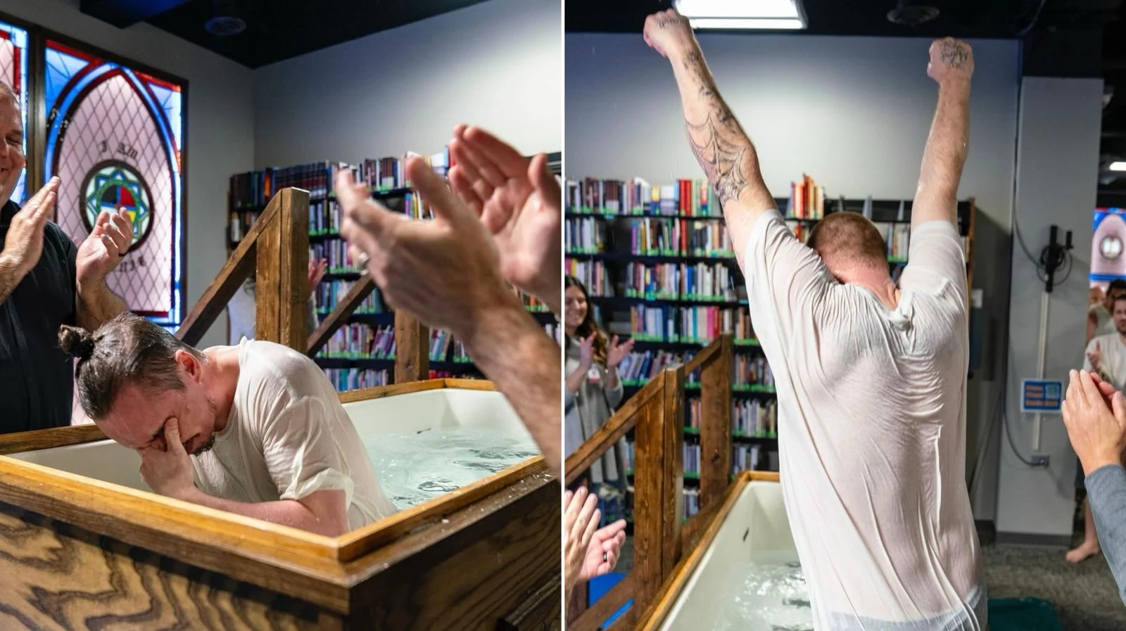 Ex-líder de grupo pagão é batizado com 25 homens na prisão: “Avivamento”